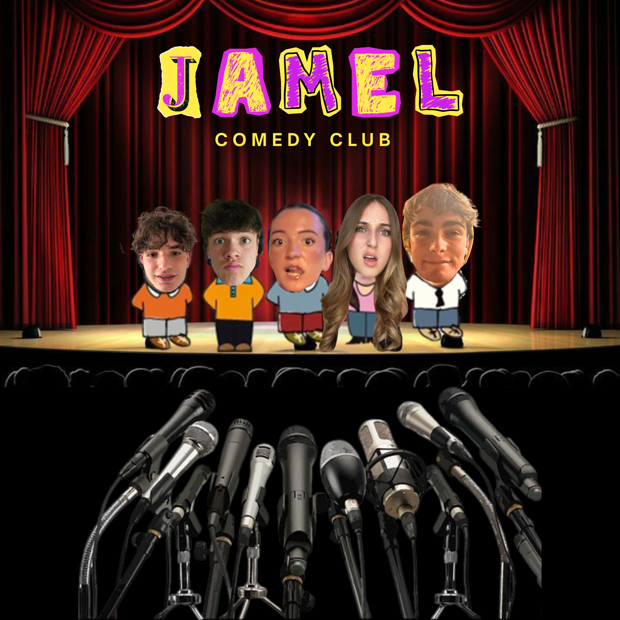 purple yellow and blue neon style night club logo